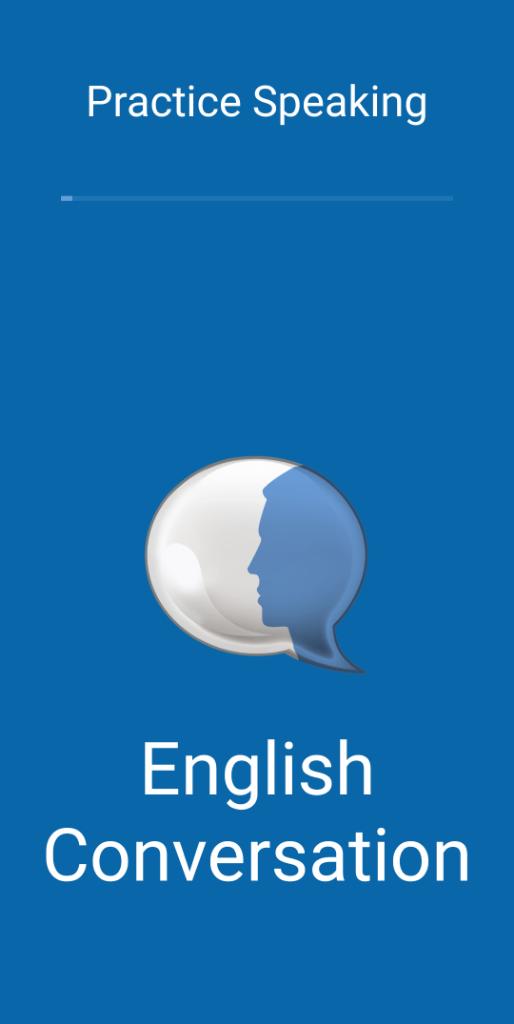 English Conversation Practice واجهة التطبيق